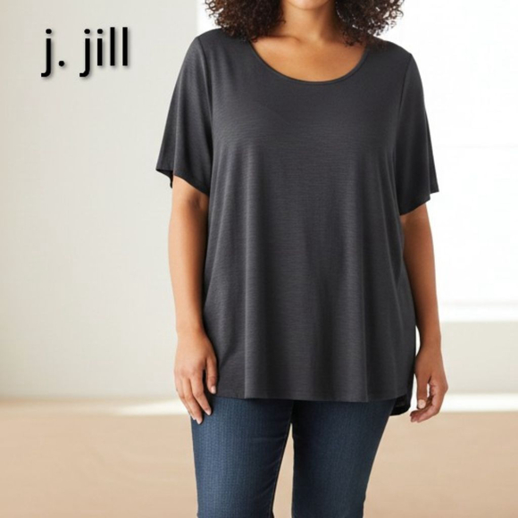 J.Jill Tops - Women's J.Jill Black Short Sleeve Tee Plus Size 4X basic wardrobe staple